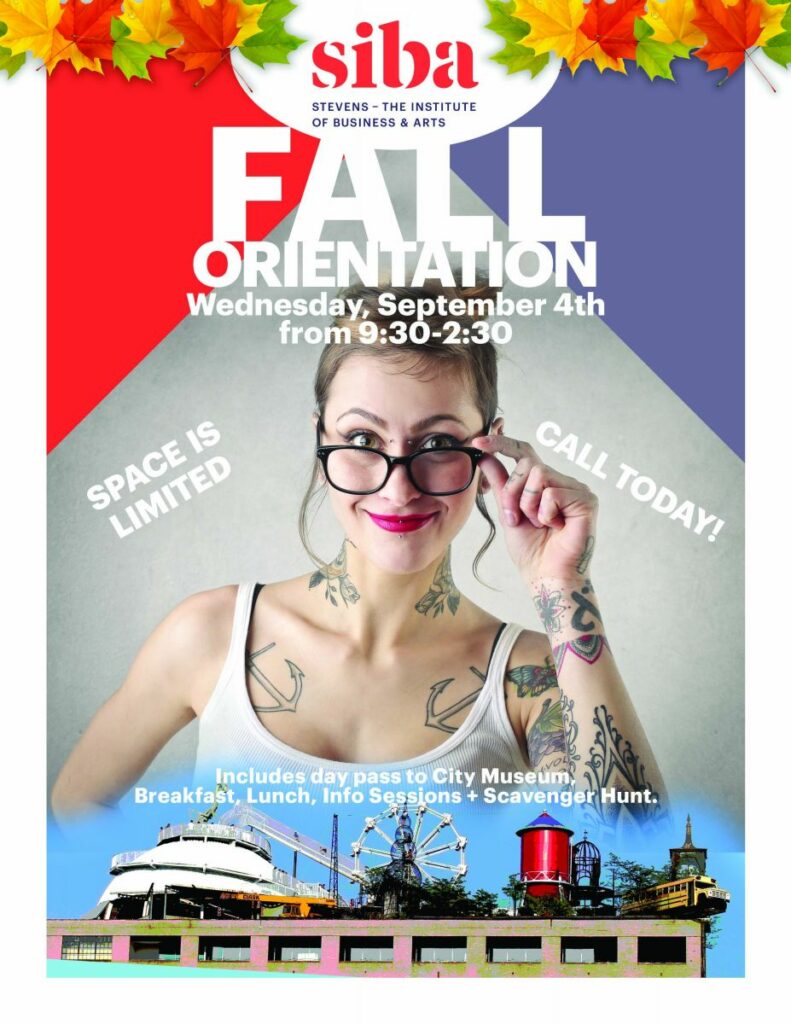 Siba Fall Orientation ad with woman smiling